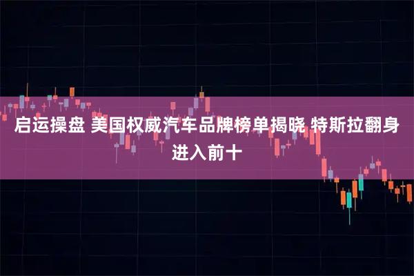 启运操盘 美国权威汽车品牌榜单揭晓 特斯拉翻身进入前十